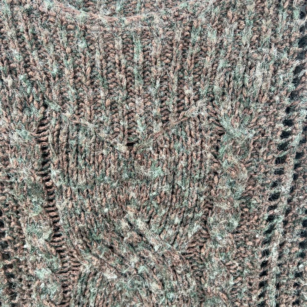 Free People loose cable knit boatneck goblincore fairycore boho sweater forest S - Picture 2 of 10